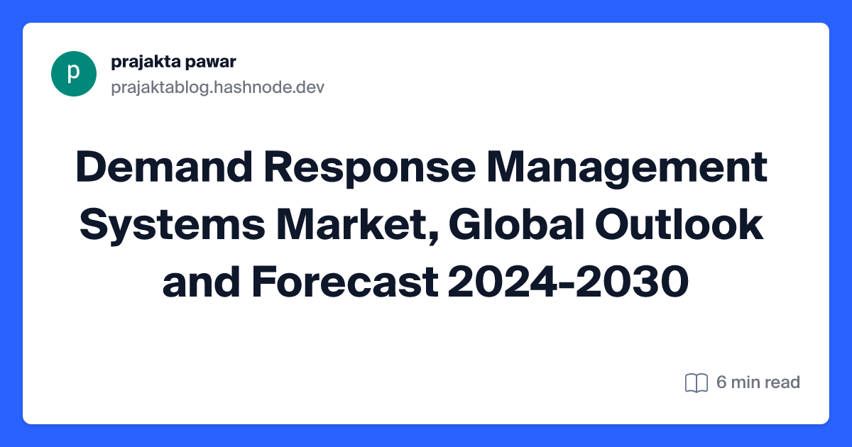 Demand Response Management Systems Market, Global Outlook and Forecast 2024-2030